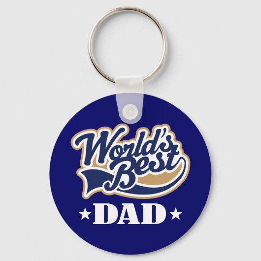 世界カッコいいの最高のパパキーチェーンギフト キーホルダー (正面)