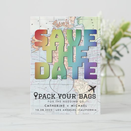 世界カラフル地図デスティネーションウェディング救ザダ セーブザデート (スタンド正面)