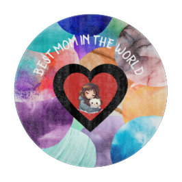 世界カラフル最高のの母おばあちゃん母おばさん カッティングボード