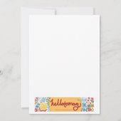 世界クリスマスカードへの喜びキツネ植物学 招待状 (裏面)