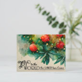 世界クリスマスキャロル・クリスチャンへの喜び シーズンポストカード (スタンド正面)