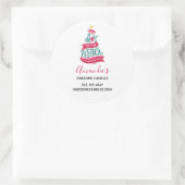 世界クリスマスタイポグラフィ事業への喜び ラウンドシール (バッグ)