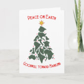 世界クリスマスツリーのクリスマスカード シーズンカード (正面)
