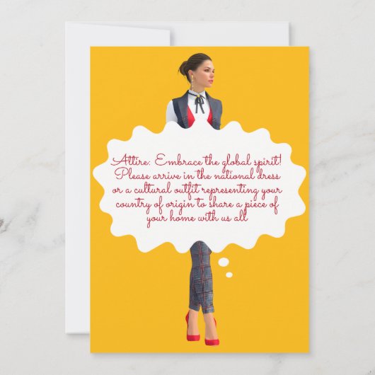 世界クリスマスパーティー招待状 招待状 (裏面)