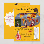 世界クリスマスパーティー招待状 招待状 (正面/裏面)