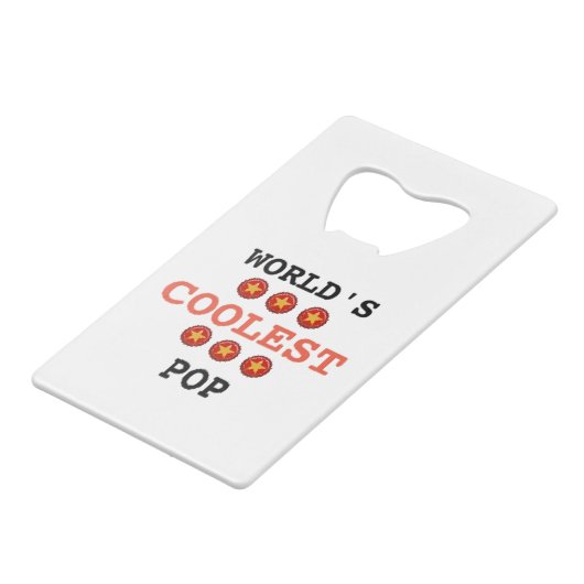 世界クールポップ・アートの クレジットカード栓抜き (正面アングル)