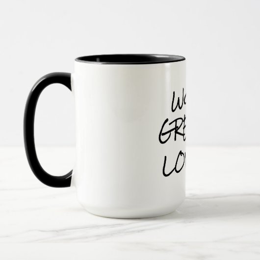 世界クール一の愛するコーヒーかわいおもしろいい マグカップ (左)