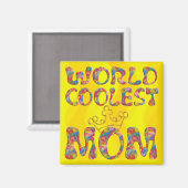 世界クール母 |黄色 マグネット (正面/裏面)