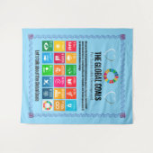 世界ゴールやる気を起こさせるメガインスパイアギフト タペストリー (正面(横))