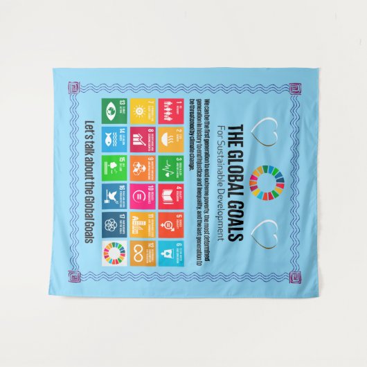 世界ゴールやる気を起こさせるメガインスパイアギフト タペストリー (正面(横))