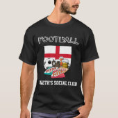 世界サッカーサッカービールピザイギリス Tシャツ (正面)