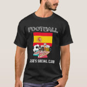 世界サッカーサッカービールピザスペイン Tシャツ (正面)