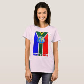 世界サッカー南アフリカのサッカーボール Tシャツ (正面フル)