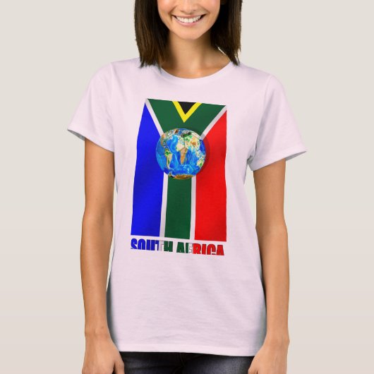 世界サッカー南アフリカのサッカーボール Tシャツ (正面)
