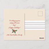 世界サンタそりトナカイ急いで喜び ポストカード (裏面)