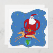 世界サンタカードを楽しむクリスマス シーズンカード (正面/裏面)