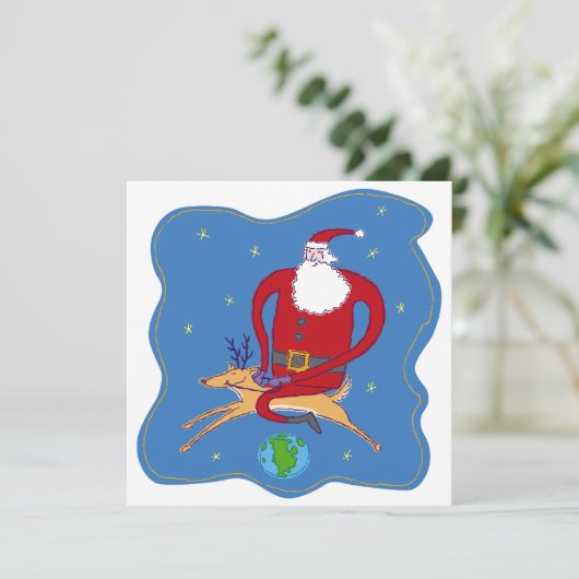 世界サンタカードを楽しむクリスマス シーズンカード (スタンド正面)