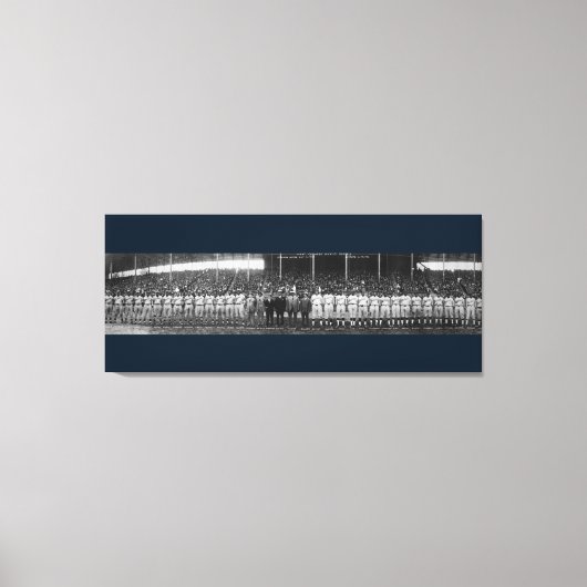 世界シリーズの第1弾、1924年ゲーム1 キャンバスプリント (正面)