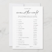 世界シンプルブライダルシャワーゲームカード 招待状 (正面)