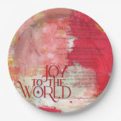 世界スタイリッシュの歌詞への喜びクリスマスキャロル ペーパープレート (正面)