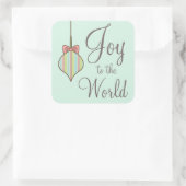 世界ステッカーへの喜び スクエアシール (バッグ)