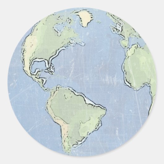 世界ステッカー ラウンドシール (正面)