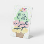 世界ストップと溶け合うアイスクリームパーティー 台座サイン (正面)