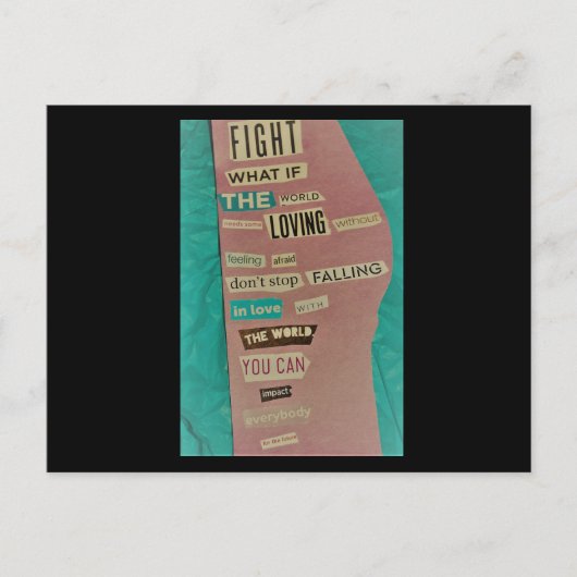 世界ストップを愛するな ポストカード (正面)