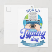 世界タイピングの日 ポストカード (正面/裏面)