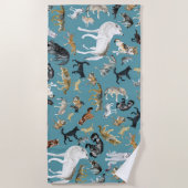 世界ターコイズ群 ビーチタオル (正面)