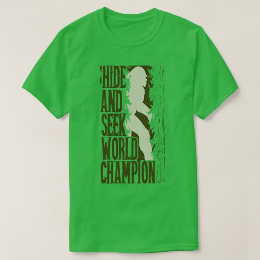 世界チャンピオンを隠して探す Tシャツ (デザイン正面)