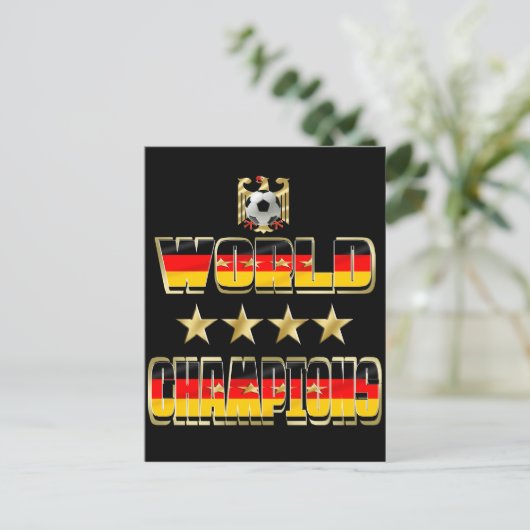 世界チャンピオンズドイツ・ファン国旗2014 ポストカード (スタンド正面)