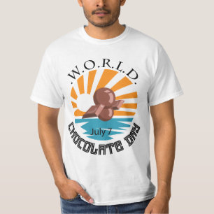 世界チョコレート・デイ・サイン Tシャツ