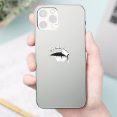 世界ツナデー5月2日白黒 シール (スマートフォン)