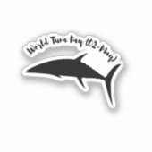 世界ツナデー5月2日白黒 シール (正面)