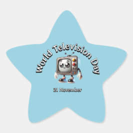 世界テレビの日。十一月21日 星シール