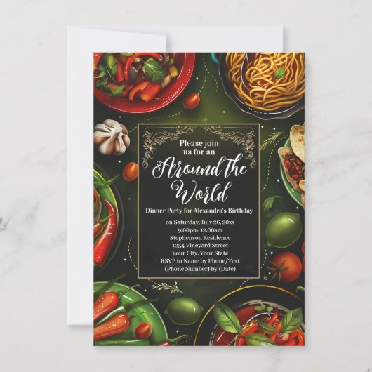 世界ディナーパーティー食試食ツアー周辺 招待状 (正面)
