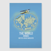 世界ドバイ統一されたアラブ首長国連邦の地図 (正面)