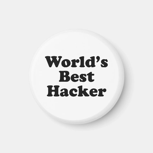 世界ハッカ最高のー マグネット (正面)