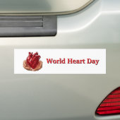 世界ハートの日 バンパーステッカー (車上)