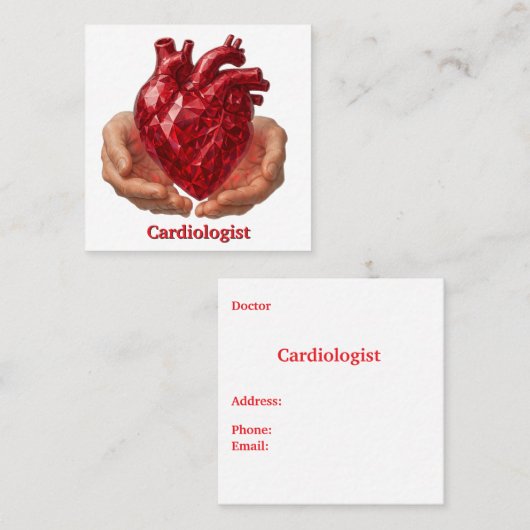 世界ハート日 スクエア名刺 (正面/裏面)