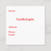 世界ハート日 スクエア名刺 (裏面)