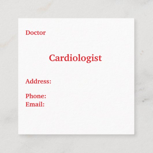 世界ハート日 スクエア名刺 (裏面)