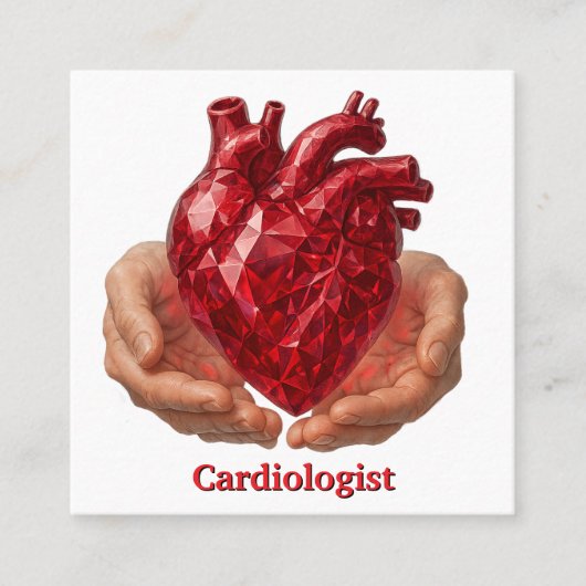 世界ハート日 スクエア名刺 (正面)