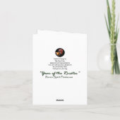 世界バンタムの鳥のルースターのアートワーク サンキューカード (裏面)