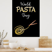 世界パスタの日の看板ポスター ポスター (キッチン)