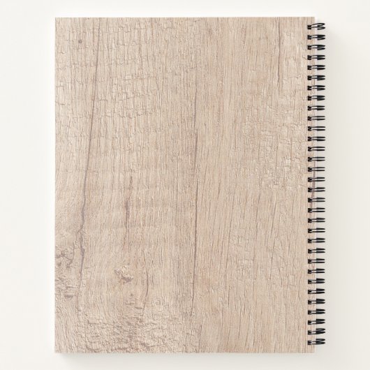 世界パーソナライズされたのシェフ最高のレシピ木目 ノートブック (裏面)