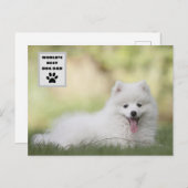 世界パーソナライズされたのドッグ最高のパパカスタム写真 シーズンポストカード (正面/裏面)