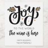 世界パーソナライズされたの贈り物のワおもしろいインに喜び ワインラベル (シングルラベル)