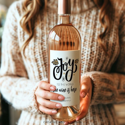 世界パーソナライズされたの贈り物のワおもしろいインに喜び ワインラベル